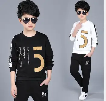 

boy set clothing New leisure kids suit, boys and girls, spring and autumn wear, children's letters, two piece children's wear