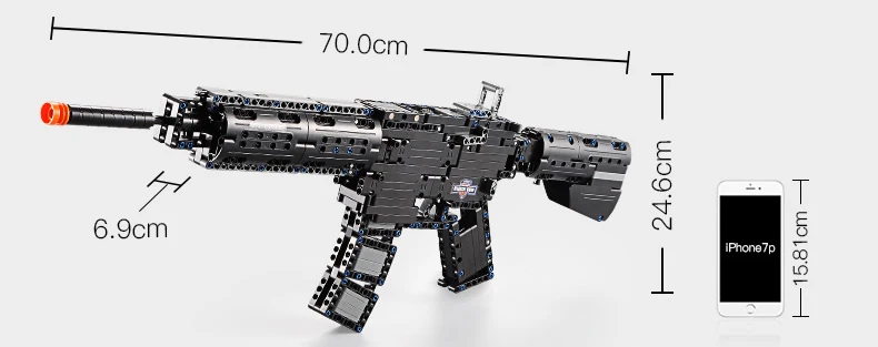 Конструктор армейский оружия ak47 P90 M1 M1887 игрушечный пистолет строительные блоки