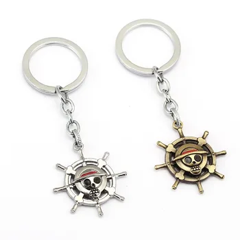 

12pcs/lot ONE PIECE Keychain Car Phone Bag Charm Key Chain Luffy Whitebeard Key Ring Holder Chaveiro Pendant Jewelry Souvenir