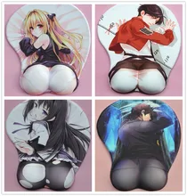 2017 new version Japanese font b anime b font 3d mouse pad wristbands Cartoon Creative sexy