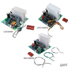 Инвертор с чистым синусом Мощность преобразователь частоты доска 12/24 V/48 V 600/1000/1800W готовой Панели для "сделай сам"