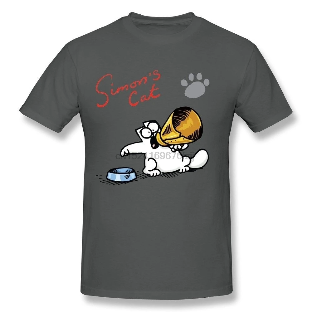 

100% Cotton Men's Simon Cat Custom Vintage O-Neck T-Shirt