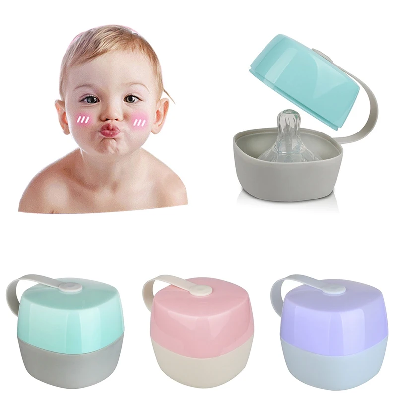 

Portable Baby Pacifier Nipple Storage Box For Infant Kids Finger Teether Nipple Box Holder Travel Dropshipping