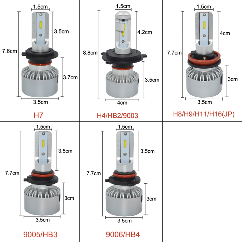 Светодиодная Автомобильная фара H4 Led Hi/Lo H7 H11 9005 HB3 9006 HB4 Высокая мощность 60 Вт белый