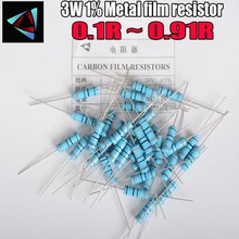 10 шт. 3 Вт металлический пленочный резистор 1% 0,1 0,12 0,15 0,18 0,2 0,22 0,24 0,27 0,3 0,33 0,36 0,39 0,43 0,47 0,5 0,56 0,62 0,68 Ом