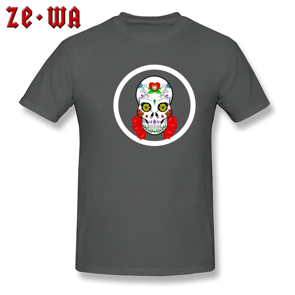 Candy Skull Mens High Quality Customized Tees O Neck NEW YEAR DAY All Cotton T-shirts Street Short Sleeve Top T-shirts Candy Skull carbon