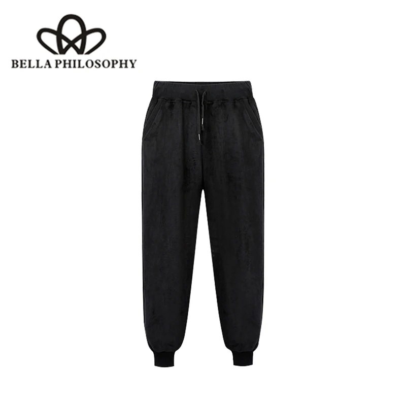 Wonder 2018 new Autumn High Waist Velvet Trousers Female Trouser Pants Loose Big Size Haren Pants Running Autumn Trousers