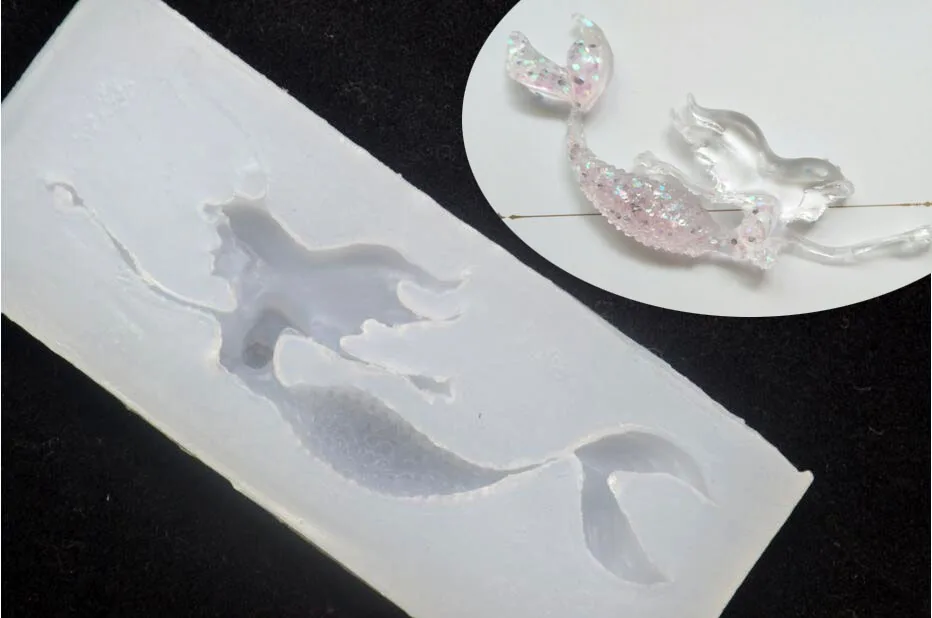 

Mermaid mold crystal Resin Silicone Mould handmade DIY Jewelry Making epoxy resin molds pendant decorate art and crafts