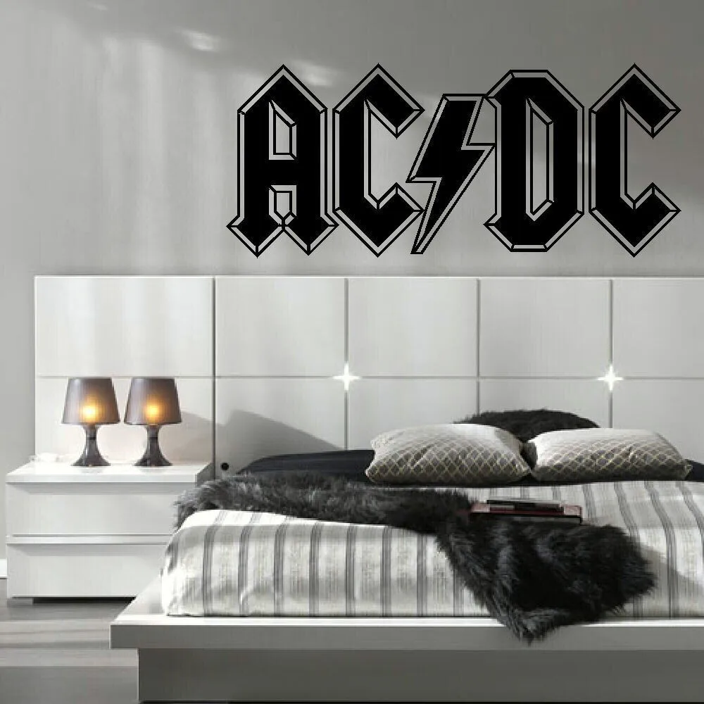 ACDC AC DC большая кухня спальня настенная гигантская художественная Наклейка