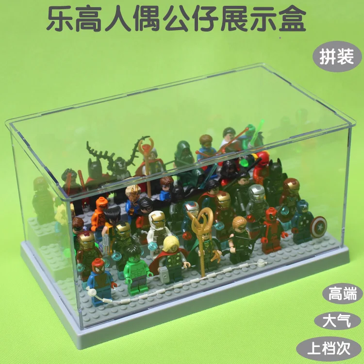 Super Heroes Green Acrylic Plesiglas Display Case Display Box For 26*15*13cm Building Blocks Education Toys for children Gift Super Heroes Green Acrylic Plesiglas Display Case Display Box For 26*15*13cm Building Blocks Education Toys for children Gift
