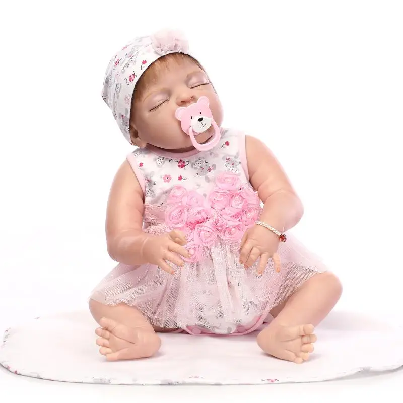 

NPK fake baby full silicone sleeping dolls reborn 23" reborn babies toys dolls bebes reborn menina bonecas real true looking