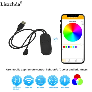 

DC5-24V 144W LED RGB Controller for LED RGB Strip APP Smart Remote Control Wireless WiFi Controller for Alexa Google Assistant