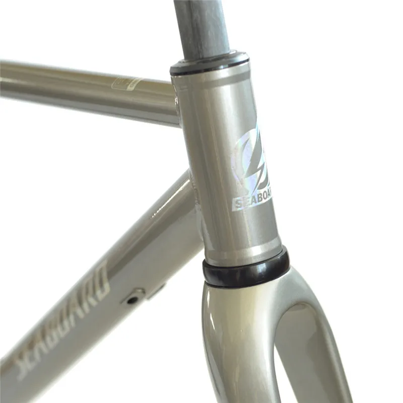 Cheap SEABORAD barrel shaftCX Road bike Cr-mo Frame Carbon Fork 700C Classic Cyclocross Frameset Disc Brake 4130 Heat Treat Steel Fram 5