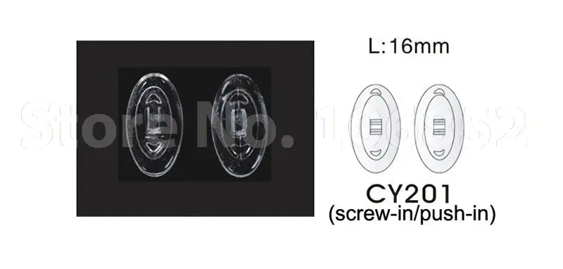 Розничная 20 штук = 10 пар принадлежности для очков овальные силиконовые носоупоры размер 11 мм 12 мм 13 мм 15 мм 16 мм винт в пуш-ап