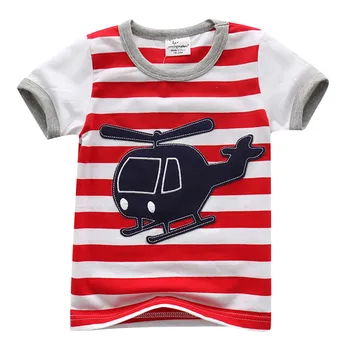 

Jumping meters children boys t shirts with dinosaur animals 18-6T summer printed or applique fashion baby tees tops for kids boy