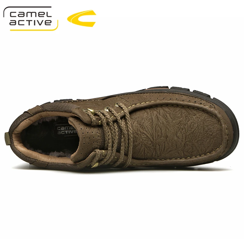 Мужские теплые ботинки Camel Active Черные Водонепроницаемые из коровьей кожи до