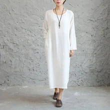 Женское платье модное весенне-летнее хлопковое льняное Макси платье винтажное платье vestidos сарафан Женские повседневные длинные платья