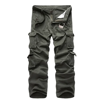 

2019 Men Cargo Pants Men's Urban Tactical Clothing Combat Trousers Multi Pockets Unique Casual Pants Ripstop Fabric size 28-40
