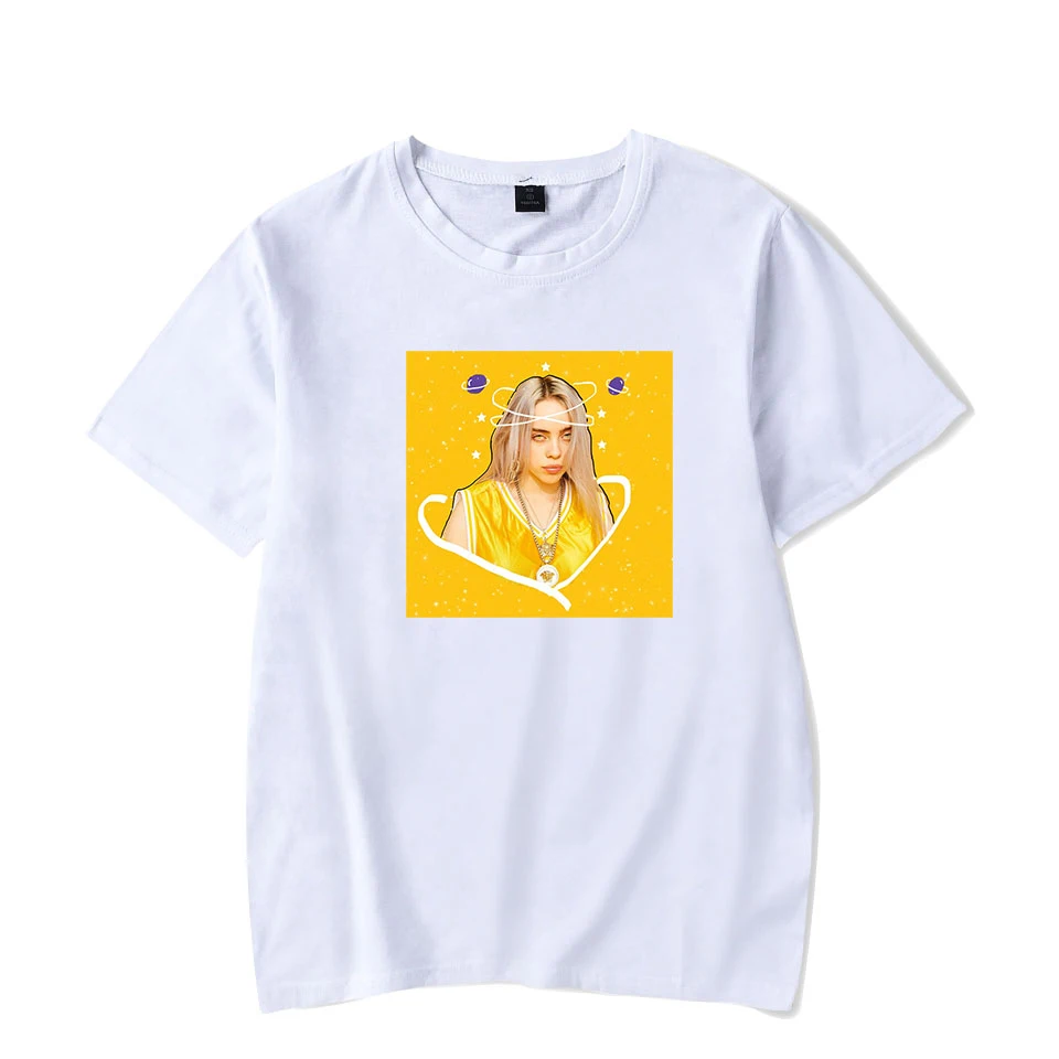 

New fashion sports t-shirt short sleeves Print BILLIE EILISH t shirt women's men's O-neck loose women's T-shirt casual xxs-4xl