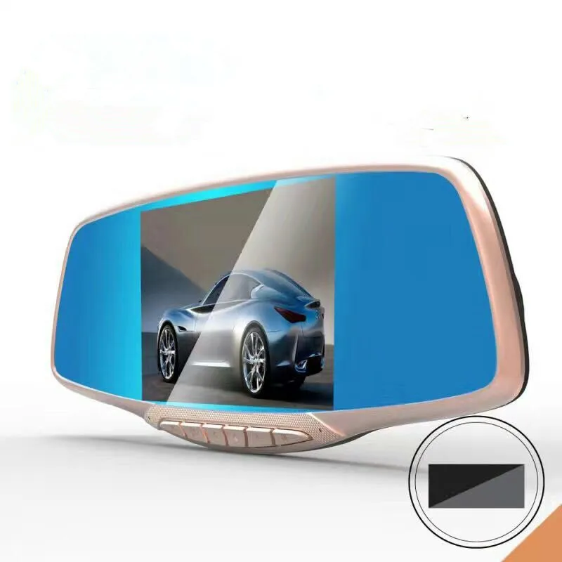 Espejo de revisión de cámara DVR para coche FHD 1080 P grabadora de vídeo visión nocturna Dash Cámara Monitor de estacionamiento Auto registrador de doble lente DVR - 4