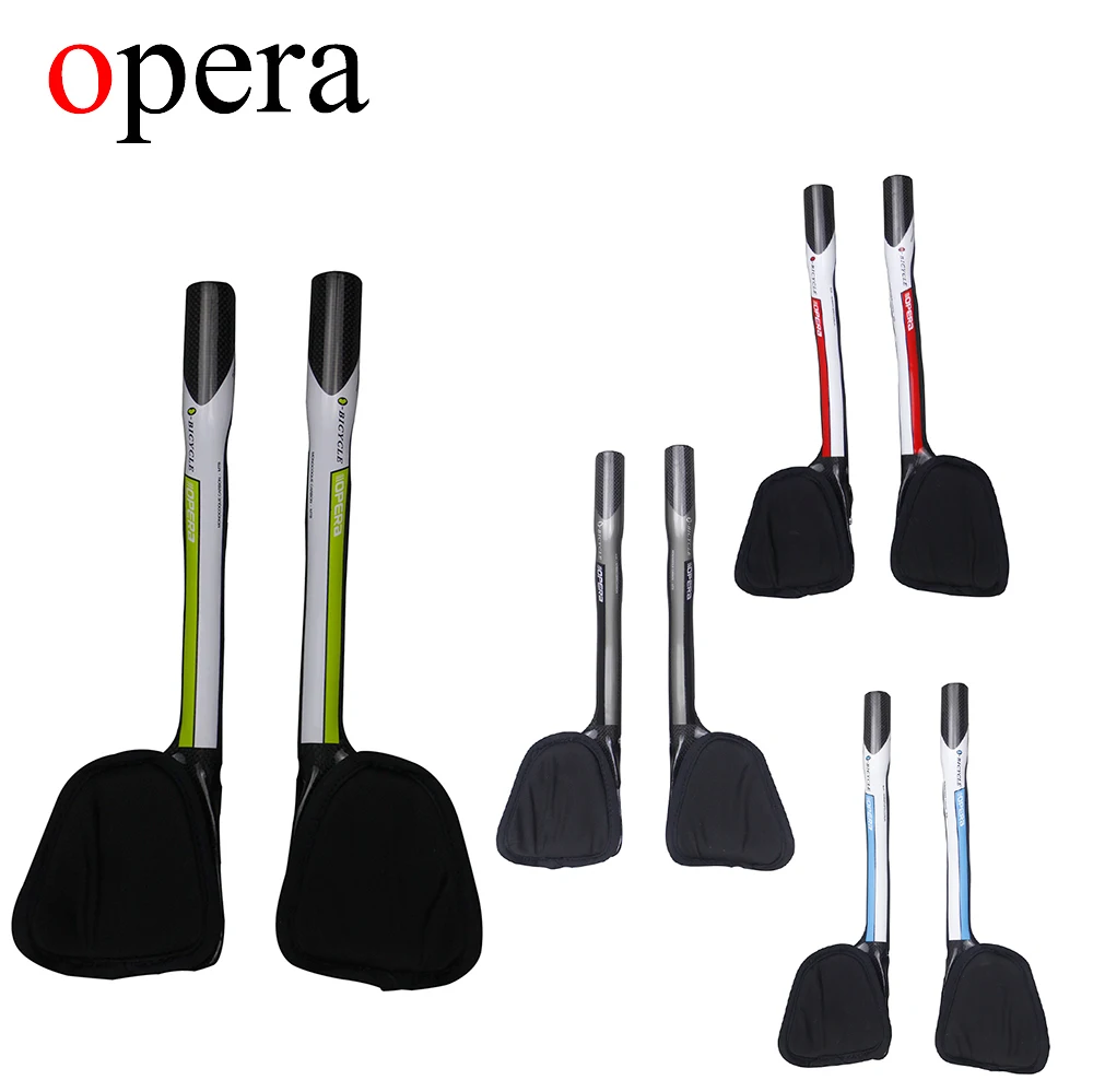 

OPERA Full Carbon Fiber Bicycle TT Handlebar Road Bike Rest Handlebars bar 3k finish bicycle parts accessories 340mm