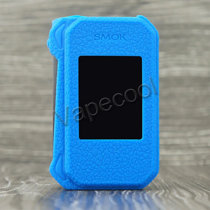 Силиконовый чехол кожи для электронных сигарет SMOK G-PRIV 2 Luxe Edition 230 Вт Box Mod и силиконовой крышкой Warp рукав Non-slip подходит Vape электронных сигарет SMOK GPRIV 2 - Цвет: Dark blue