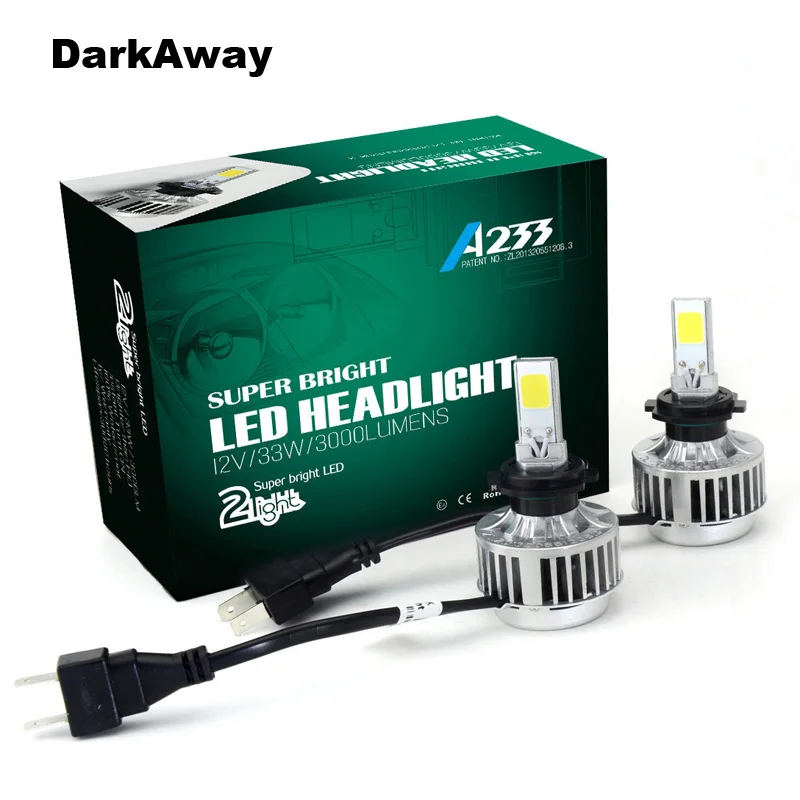 

COB LED H7 Car Headlights Kit 66W 6000lm Auto Front Light H7 Fog Bulb White 6500K Plug&Play LED Automotive Headlamp
