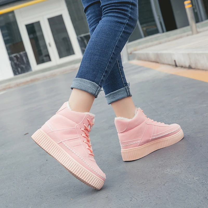 

Women Boots Non-Silp Warm Ankle Boots For Women Platform Mother Shoes Woman 2018 Winter Snow Boots