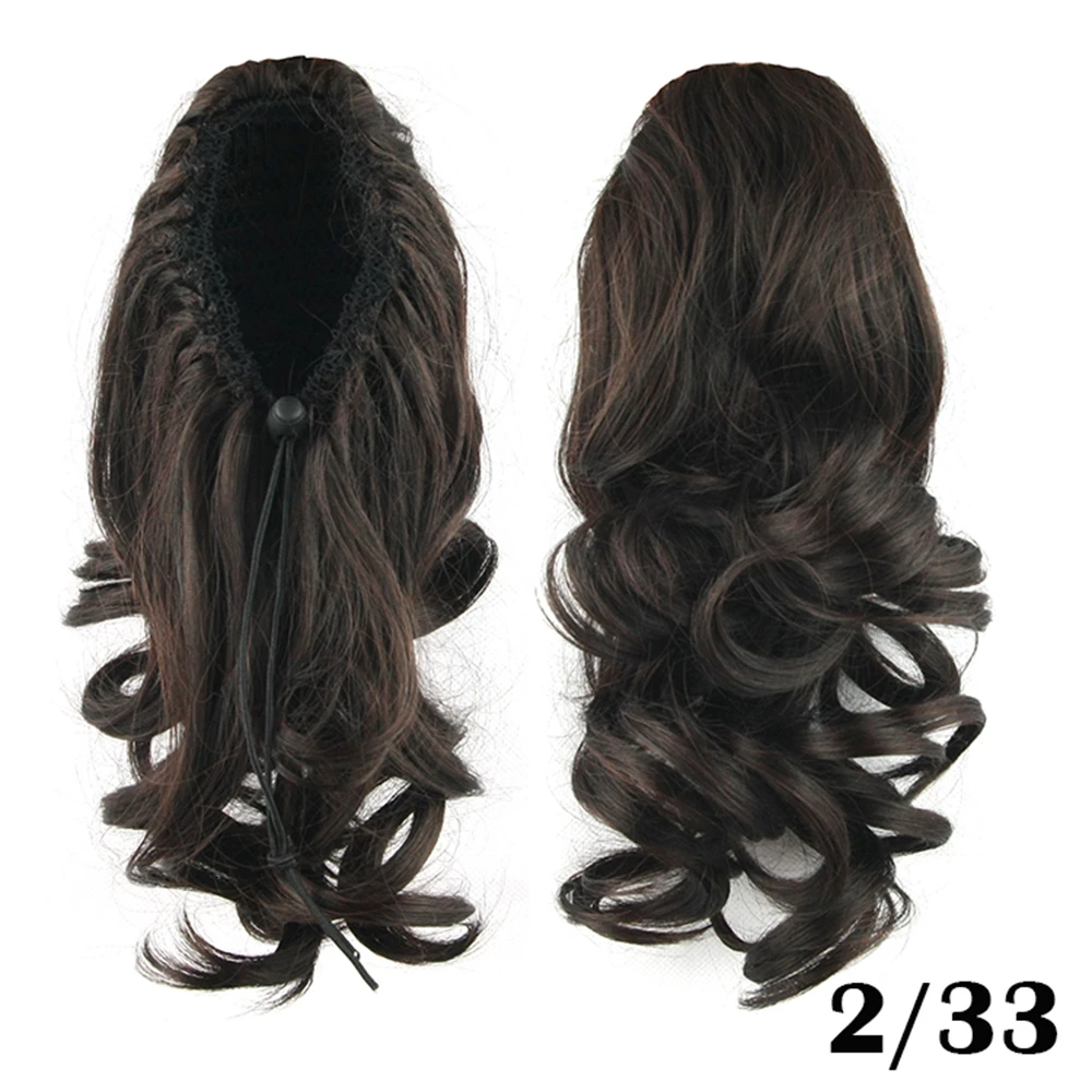 Soowee 4 цвета волнистые высокотемпературные волокна синтетические волосы конский хвост маленький конский хвост волосы для наращивания пучок волос шиньон