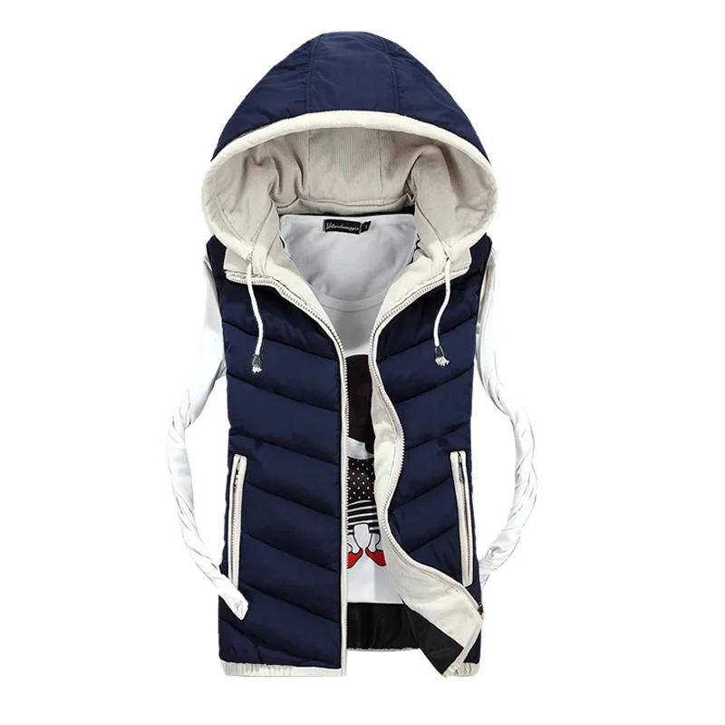 

2019 autumn and winter young men's cotton vest thickening big size couple feather waistcoat child-loaded warm jacket 5XL