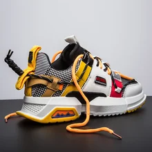 Baideng/мужские кроссовки в стиле пэчворк; коллекция года; дышащая удобная спортивная обувь для мужчин; обувь на толстой подошве для бега и прогулок; Chaussure