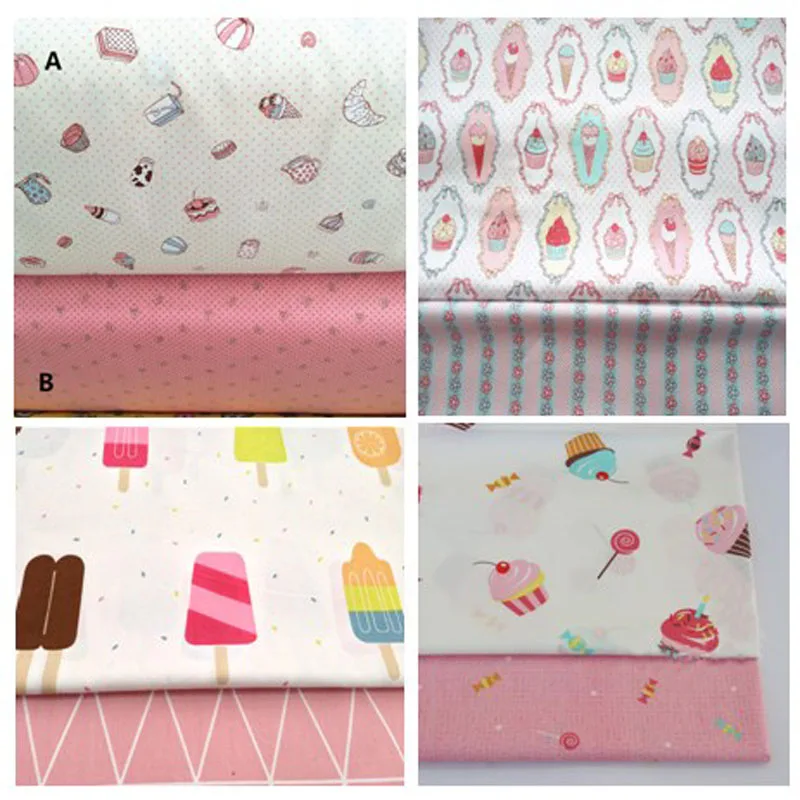 50x160 см сладкий красочный мультфильм торт Icecream конфеты печатных хлопок ткань детское хлопковое постельное бельё Подушка лоскутное ручной работы dec