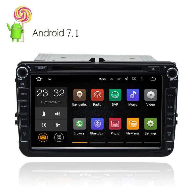 Автомобильный мультимедийный плеер Volkswagen 2 Din 8 дюймов Android 9 1 автомобильный DVD с GPS