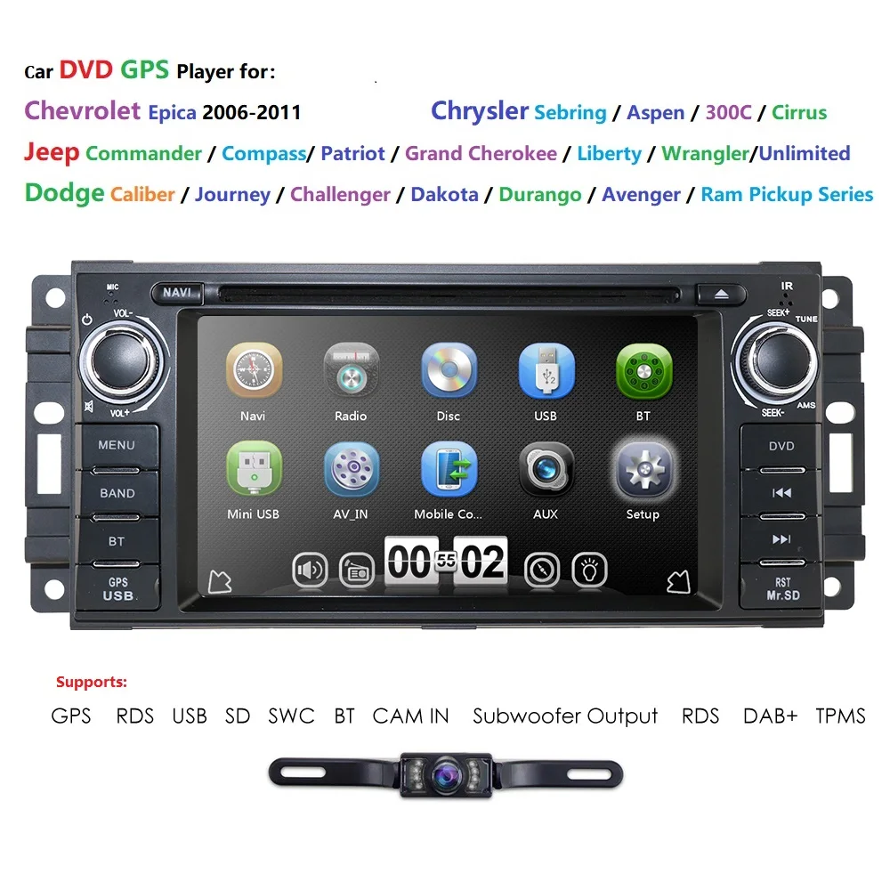 Sale Ossuret WINCESystem DVD Radio BT For Chrysler 300C Jeep Wrangler Dodge Ram GPS Stereo Player fit for Chrysler/Sebring/Aspen/300C 1