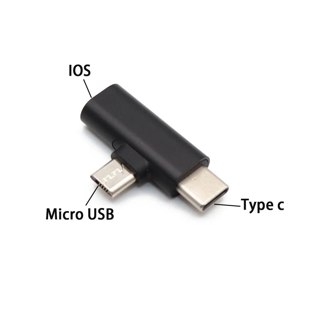 8Pin молния Женский к Тип C кабель+ кабель Micro USB зарядка Мужской переходник конвертер адаптер для samsung для huawei для Xiaomi Android