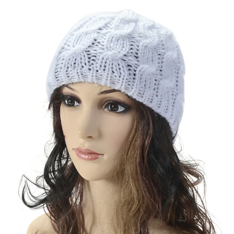 

Multicolors Twist Knitted Caps Hats For Women Men Fashion Winter Casual Warm Female Outdoor Ski Skullies Beanies