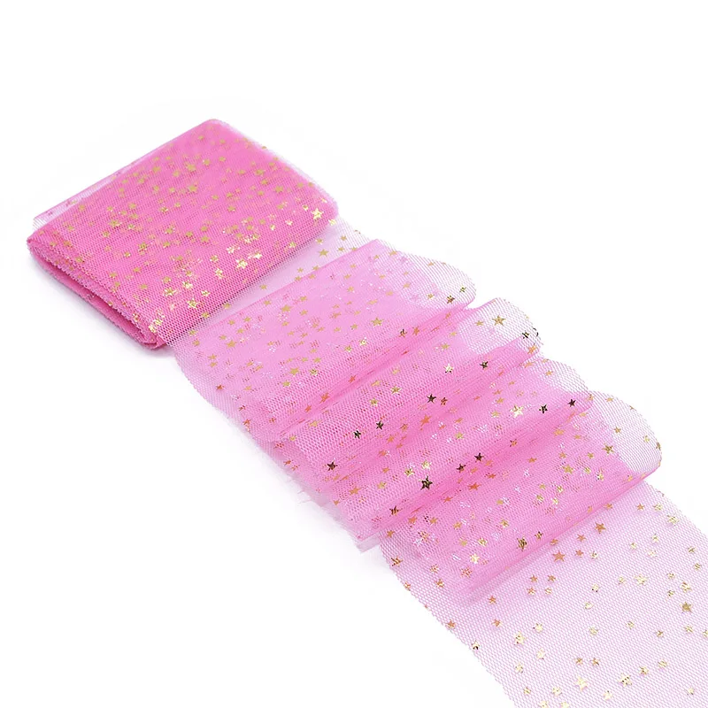 

Glitter Sequin organza Tulle 5yard*8cm Organza Tulle Mariage Wedding Decoration DIY Craft Birthday Party Tulle Mesh Supplies