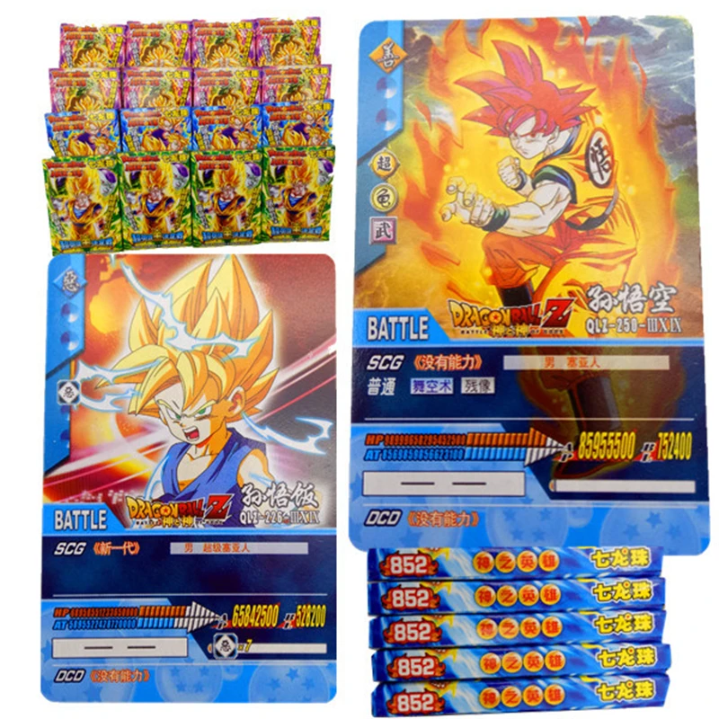 34 шт./лот коллекционные карты Dragon Ball Super Saiyan Goku Vegeta ball z музыкальная шкатулка King