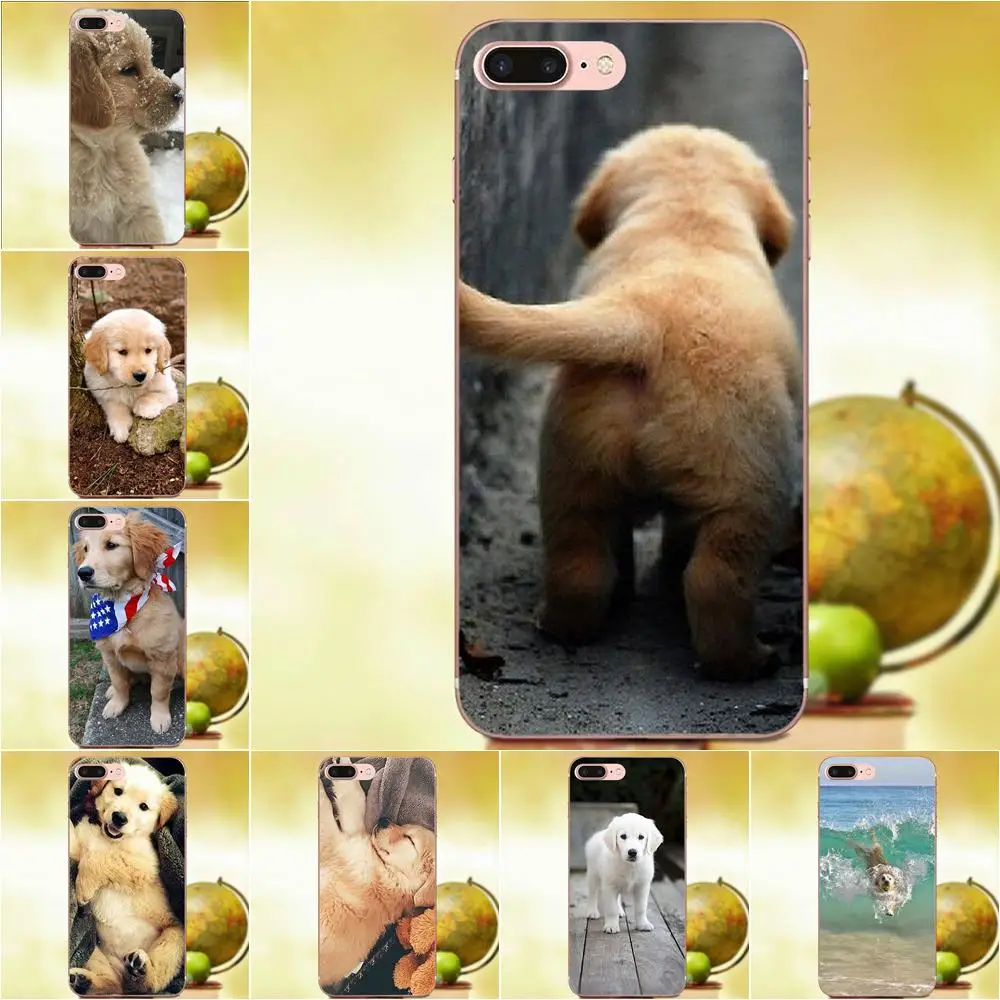 

Qdowpz TPU Pattern Pink Golden Retriever Puppy For Samsung Galaxy A3 A5 A7 J1 J2 J3 J5 J7 2015 2016 2017