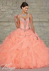 AQ003 оранжевый красное платье Quinceanera 2019 пикантное, милое, с бисером ремни Пышное вечернее платье платья Бальные платья Сладкие 16 Платья