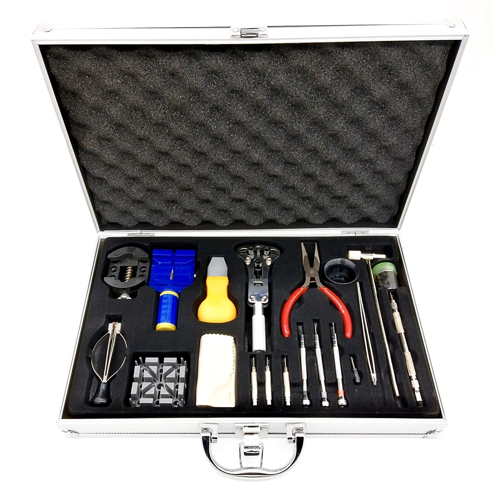 

High quality 20pcs/set Premium Watch Repair Kit Watch Tool Kit Aluminum alloy box