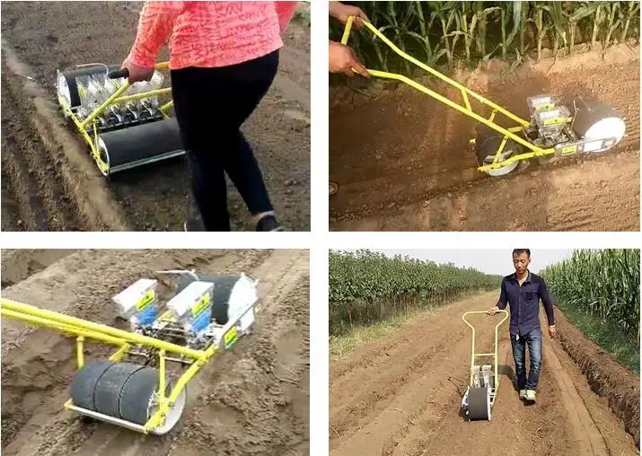 Excellent Hand seeder three line Vegetable carrots spinach rape carrot ginseng spinach cabbage spinach wheel machine seed plant tool 4