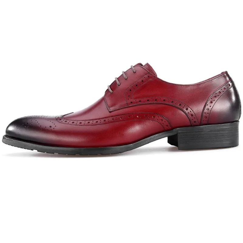 Black Vestido Negócios Tamanho Eur45 brown marrom Baile Tan Masculinos Grande Genuínos brown Brogue Sapatos Couro marrom De Preto fZfPzq