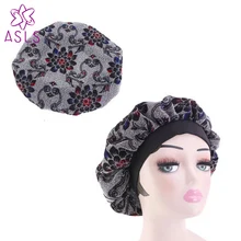 Новая Модная элегантная женская мода блестящая широкая лента атласная шапочка для волос Ночная шапочка для сна женские аксессуары для волос в виде тюрбана