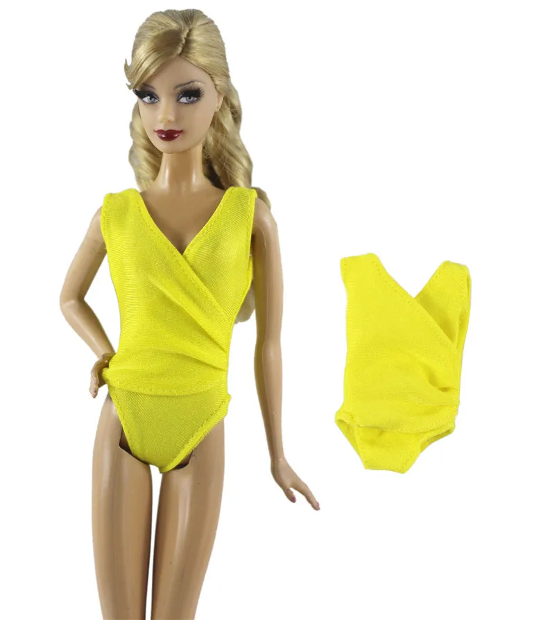 NK One Pcs Princess Doll Swimwear Swimsuits Summer Beach Bathing Bikini Dress For Barbie Doll Accessories Toys JJ 6X