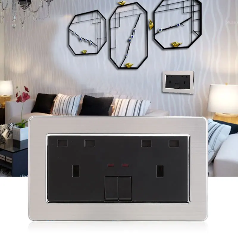 

Durable Power Outlet Panel with Switch 13A POWER POINT GPO Electrical Socket Adapter 2 Gang Wall Charger Wall Socket DIY