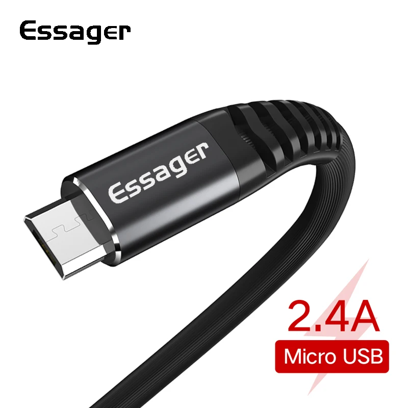 

Essager Micro USB Cable For Samsung S7 Xiaomi Android 0.3m 1m 2m Microusb Cord Wire Charging Data Charger Mobile Phone Cables