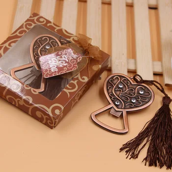 

20PCS/LOT Vintage Heart Love Shape Wine Bottle Opener Wedding Favor