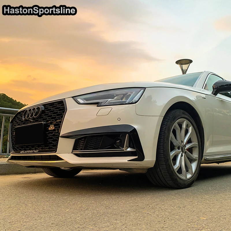 S4 B9 Sline Carbon Fiber Front Bumper Splitter Apron Flap For Audi S4 SLine