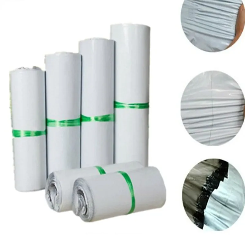 

100Pcs Poly Mailers Bags White Shipping Envelopes with Self Adhesive Waterproof Tear-Proof Postal Bags